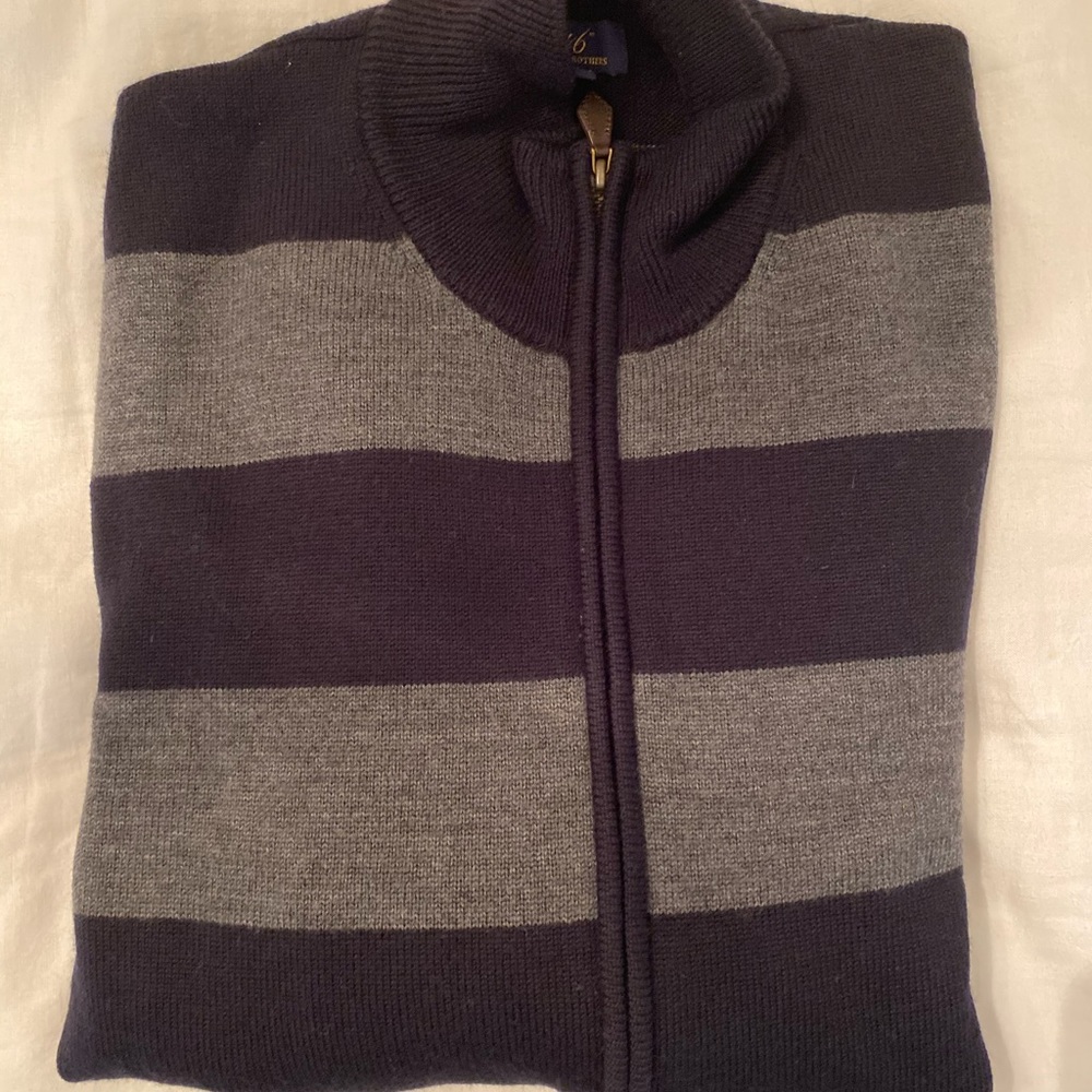 Brooks Brothers Zip Up Cardigan Size L